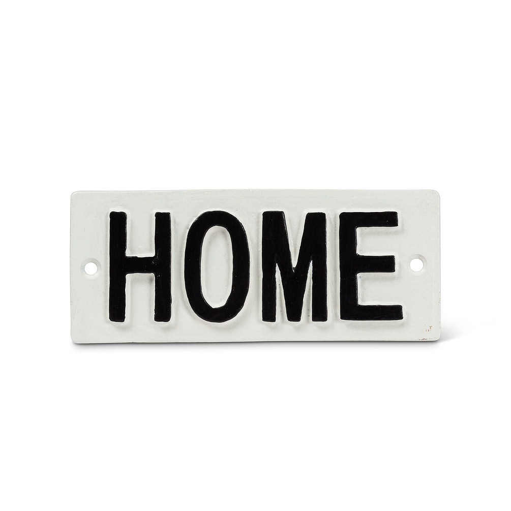 Home White Iron Sign