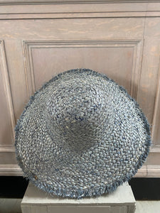 Grey Raffia Sun Hat